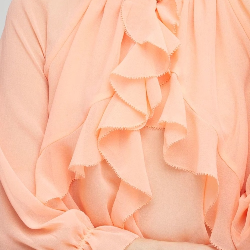 Peach Ruffle Blouse - Picture 3 of 5